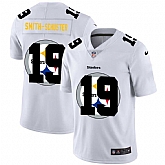 Nike Steelers 19 JuJu Smith-Schuster White Shadow Logo Limited Jersey Yhua,baseball caps,new era cap wholesale,wholesale hats